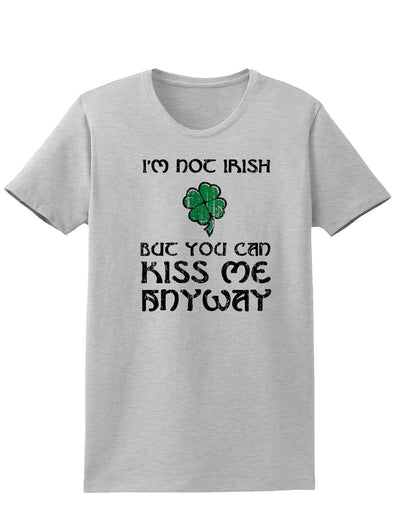 Im Not Irish Kiss Me Adult Womens St. Patrick's Day T-Shirt-TooLoud-Ash Gray-Small-Davson Sales