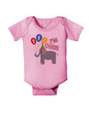 I'm One Cute 1st Birthday Elephant Baby Romper Bodysuit-Baby Romper-TooLoud-Light-Pink-06-Months-Davson Sales