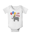 I'm One Cute 1st Birthday Elephant Baby Romper Bodysuit-Baby Romper-TooLoud-White-06-Months-Davson Sales