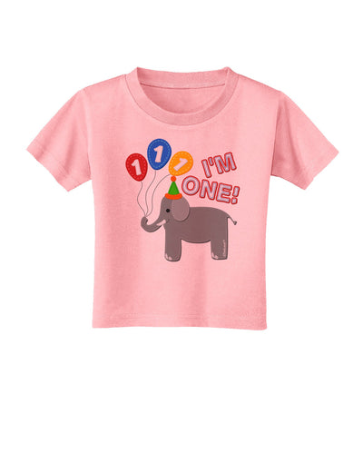 I'm One Cute 1st Birthday Elephant Toddler T-Shirt-Toddler T-Shirt-TooLoud-Candy-Pink-2T-Davson Sales