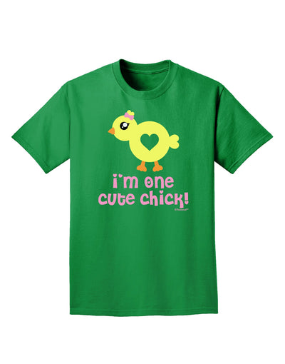 I'm One Cute Chick Adult Dark T-Shirt by TooLoud-Mens T-Shirt-TooLoud-Kelly-Green-Small-Davson Sales