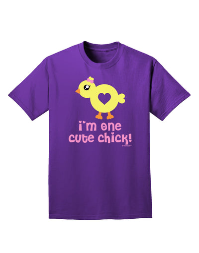 I'm One Cute Chick Adult Dark T-Shirt by TooLoud-Mens T-Shirt-TooLoud-Purple-Small-Davson Sales