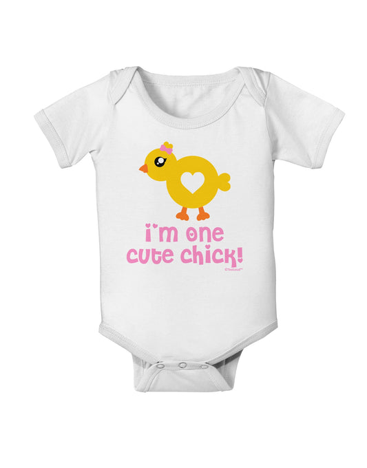 I'm One Cute Chick Baby Romper Bodysuit by TooLoud-Baby Romper-TooLoud-White-06-Months-Davson Sales