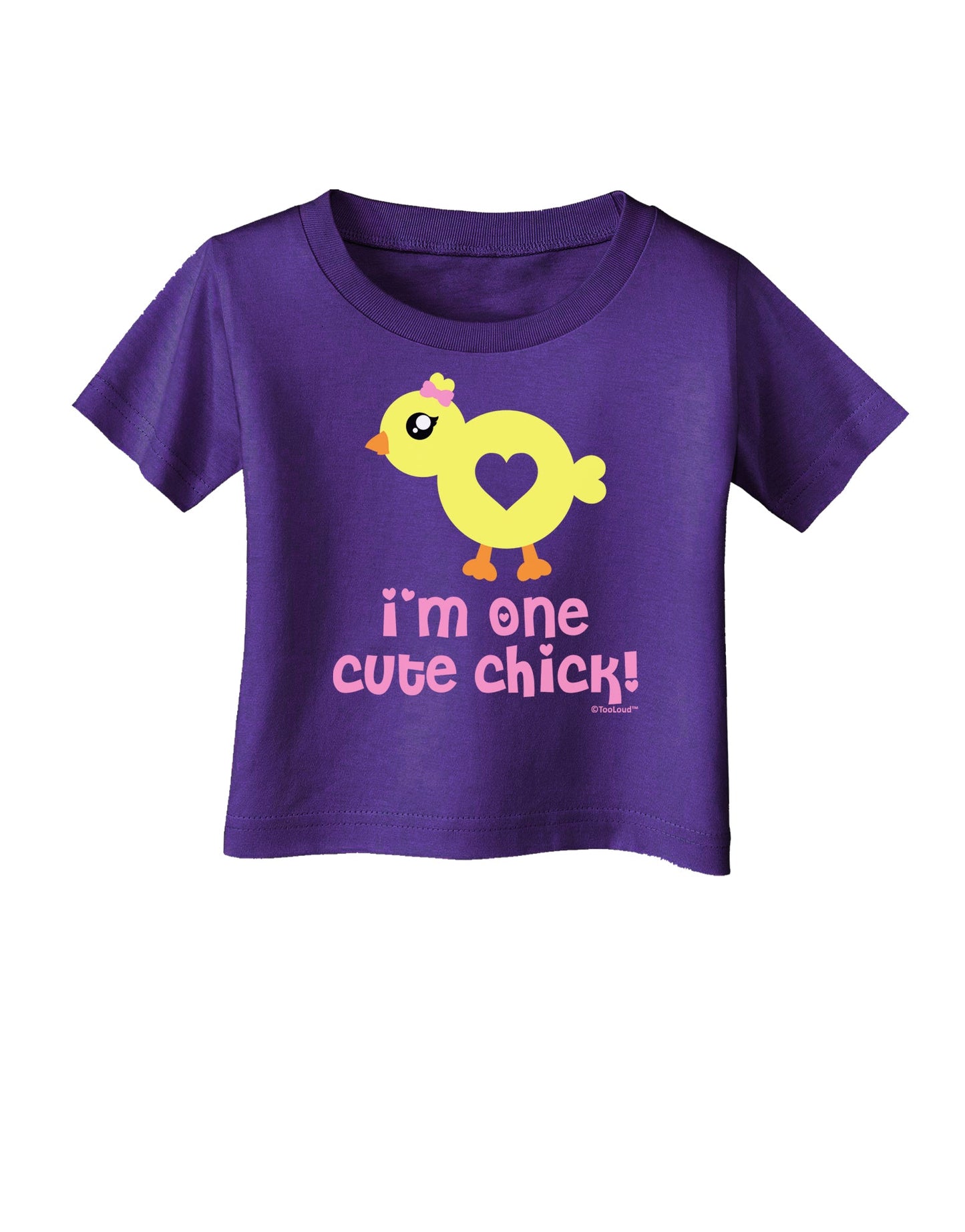 I'm One Cute Chick Infant T-Shirt Dark by TooLoud-Infant T-Shirt-TooLoud-Purple-06-Months-Davson Sales