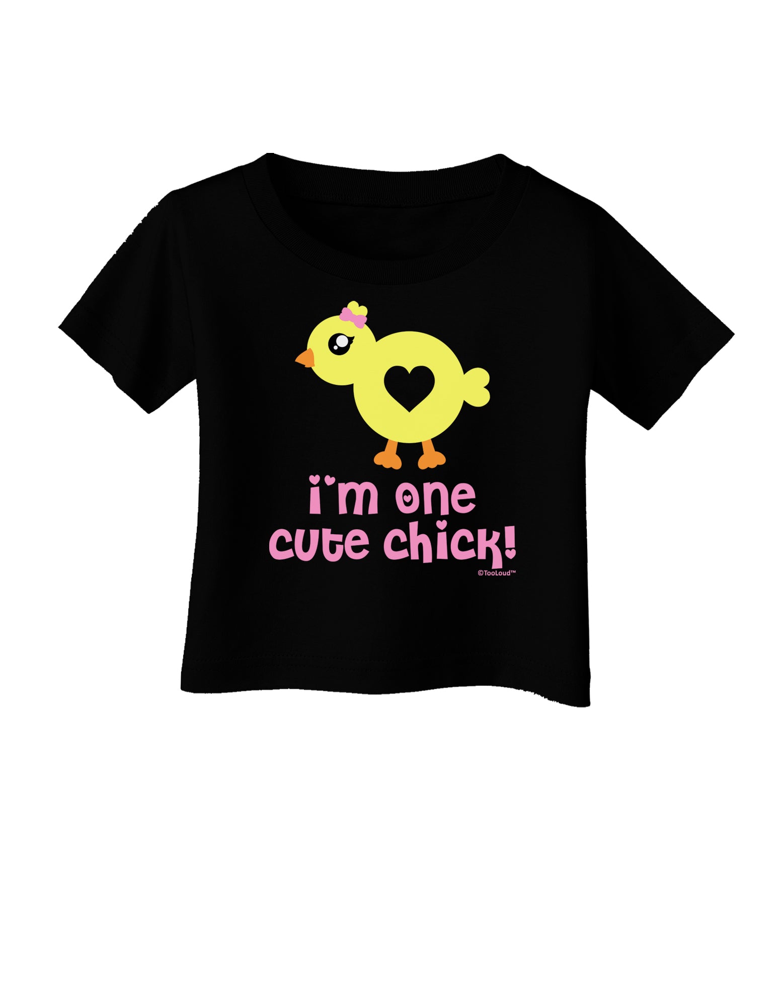 I'm One Cute Chick Infant T-Shirt Dark by TooLoud-Infant T-Shirt-TooLoud-Black-06-Months-Davson Sales