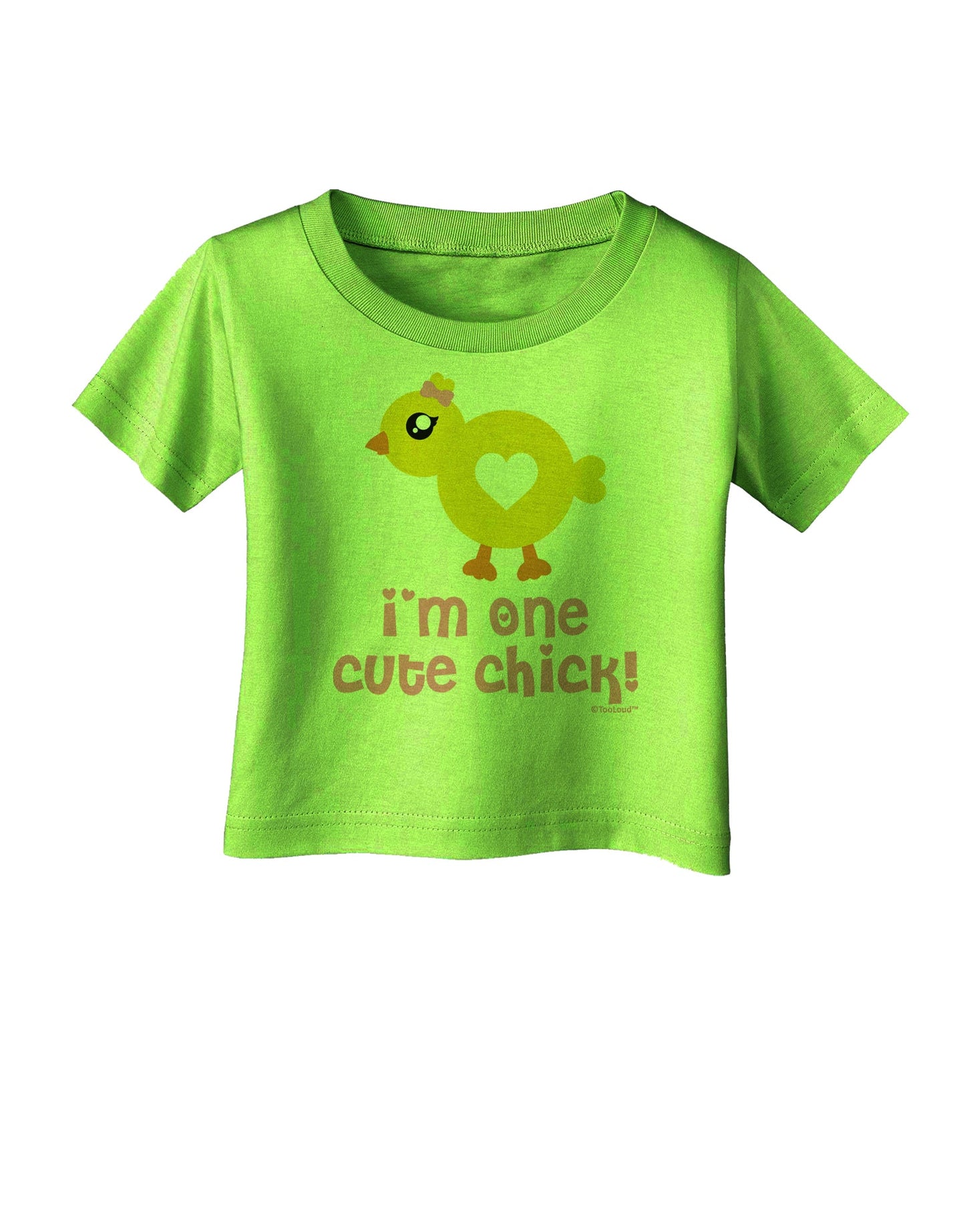 I'm One Cute Chick Infant T-Shirt by TooLoud-Infant T-Shirt-TooLoud-Lime-Green-06-Months-Davson Sales