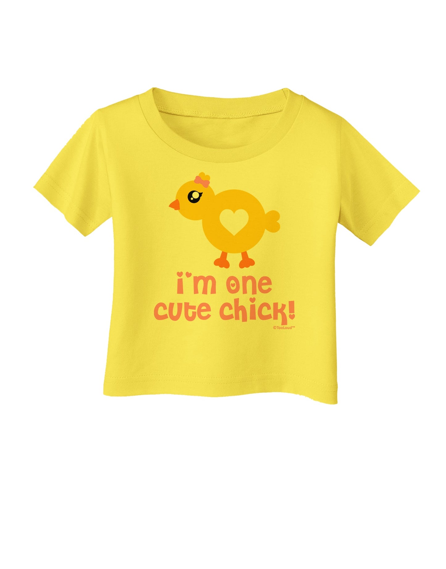 I'm One Cute Chick Infant T-Shirt by TooLoud-Infant T-Shirt-TooLoud-Yellow-06-Months-Davson Sales