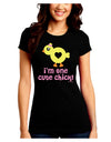 I'm One Cute Chick Juniors Crew Dark T-Shirt by TooLoud-T-Shirts Juniors Tops-TooLoud-Black-Juniors Fitted Small-Davson Sales