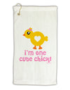 I'm One Cute Chick Micro Terry Gromet Golf Towel 16 x 25 inch by TooLoud-Golf Towel-TooLoud-White-Davson Sales