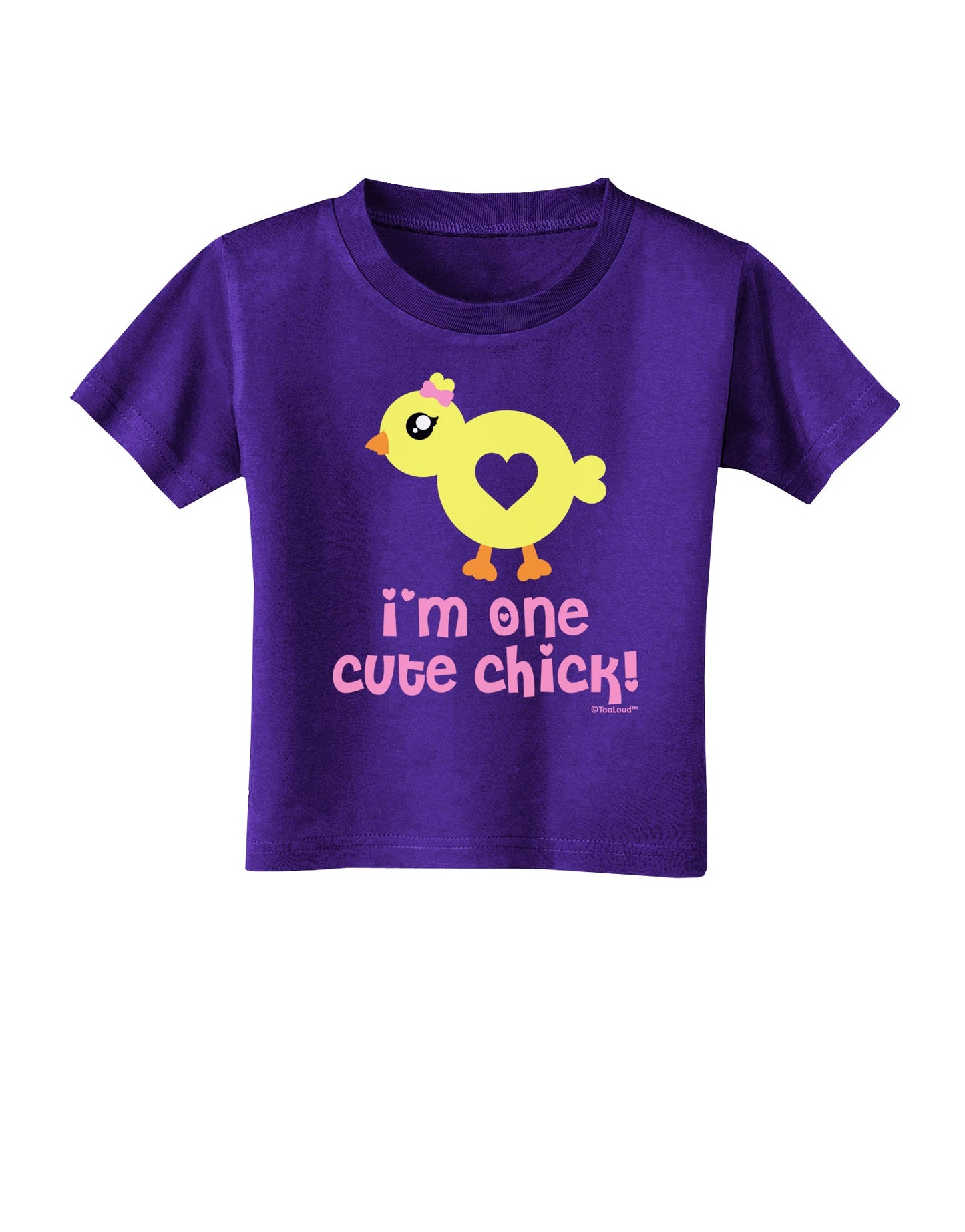 I'm One Cute Chick Toddler T-Shirt Dark by TooLoud-Toddler T-Shirt-TooLoud-Purple-2T-Davson Sales