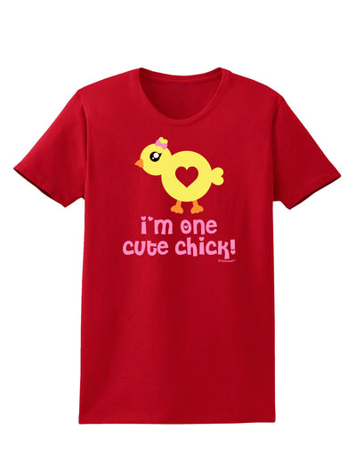 I'm One Cute Chick Womens Dark T-Shirt by TooLoud-Womens T-Shirt-TooLoud-Red-X-Small-Davson Sales