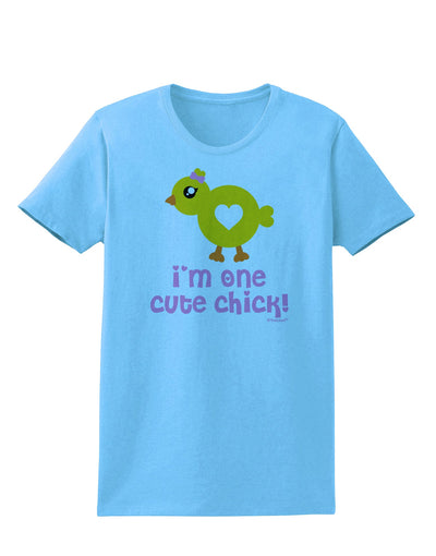 I'm One Cute Chick Womens T-Shirt by TooLoud-Womens T-Shirt-TooLoud-Aquatic-Blue-X-Small-Davson Sales