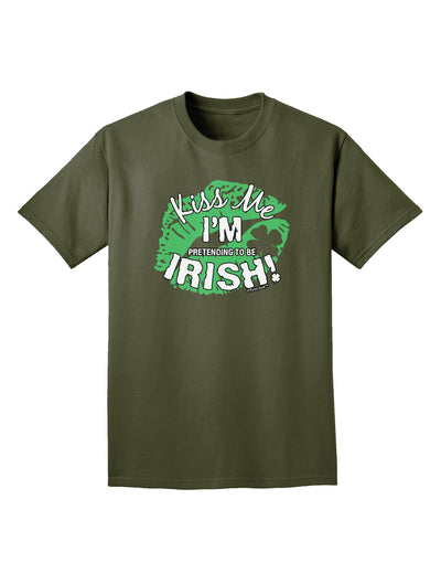 I'm Pretending To Be Irish Adult Dark T-Shirt-Mens T-Shirt-TooLoud-Military-Green-Small-Davson Sales