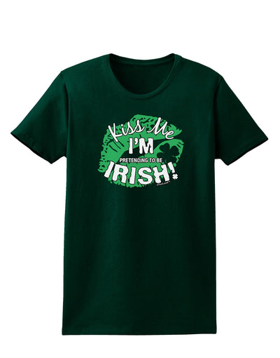 I'm Pretending To Be Irish Womens Dark T-Shirt-TooLoud-Forest-Green-Small-Davson Sales