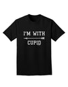 I'm With Cupid - Left Arrow Adult Dark T-Shirt by TooLoud-Mens T-Shirt-TooLoud-Black-Small-Davson Sales