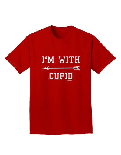 I'm With Cupid - Left Arrow Adult Dark T-Shirt by TooLoud-Mens T-Shirt-TooLoud-Red-Small-Davson Sales