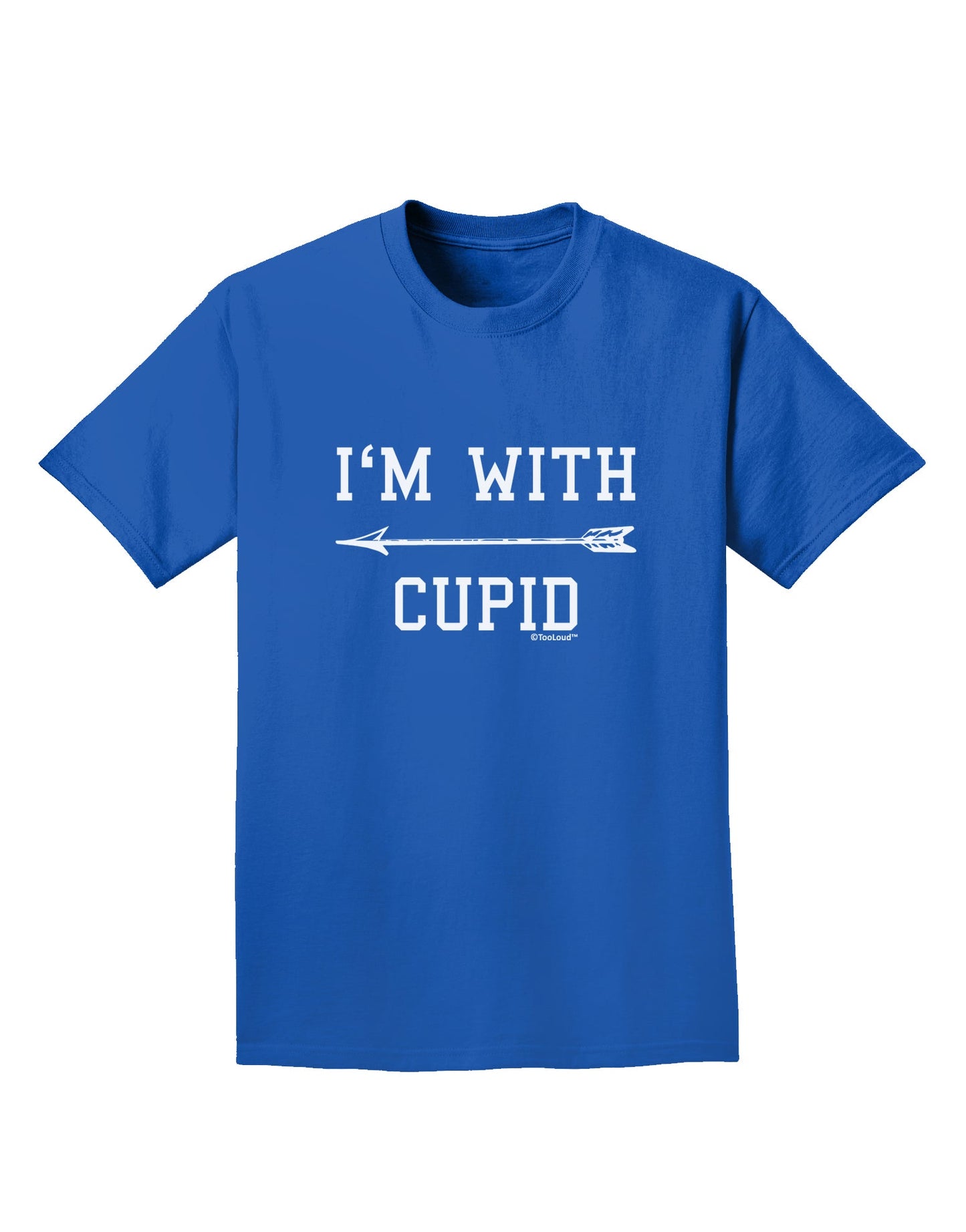 I'm With Cupid - Left Arrow Adult Dark T-Shirt by TooLoud-Mens T-Shirt-TooLoud-Royal-Blue-Small-Davson Sales