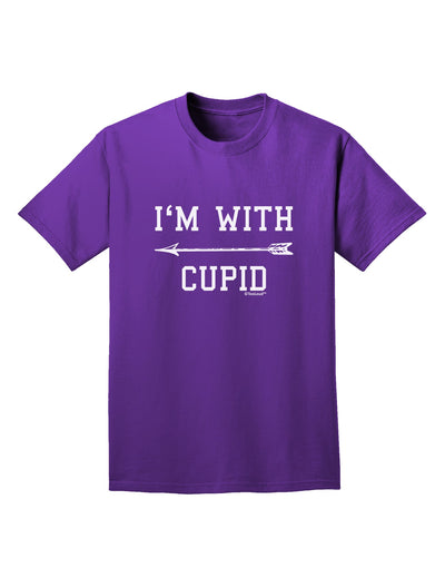 I'm With Cupid - Left Arrow Adult Dark T-Shirt by TooLoud-Mens T-Shirt-TooLoud-Purple-Small-Davson Sales