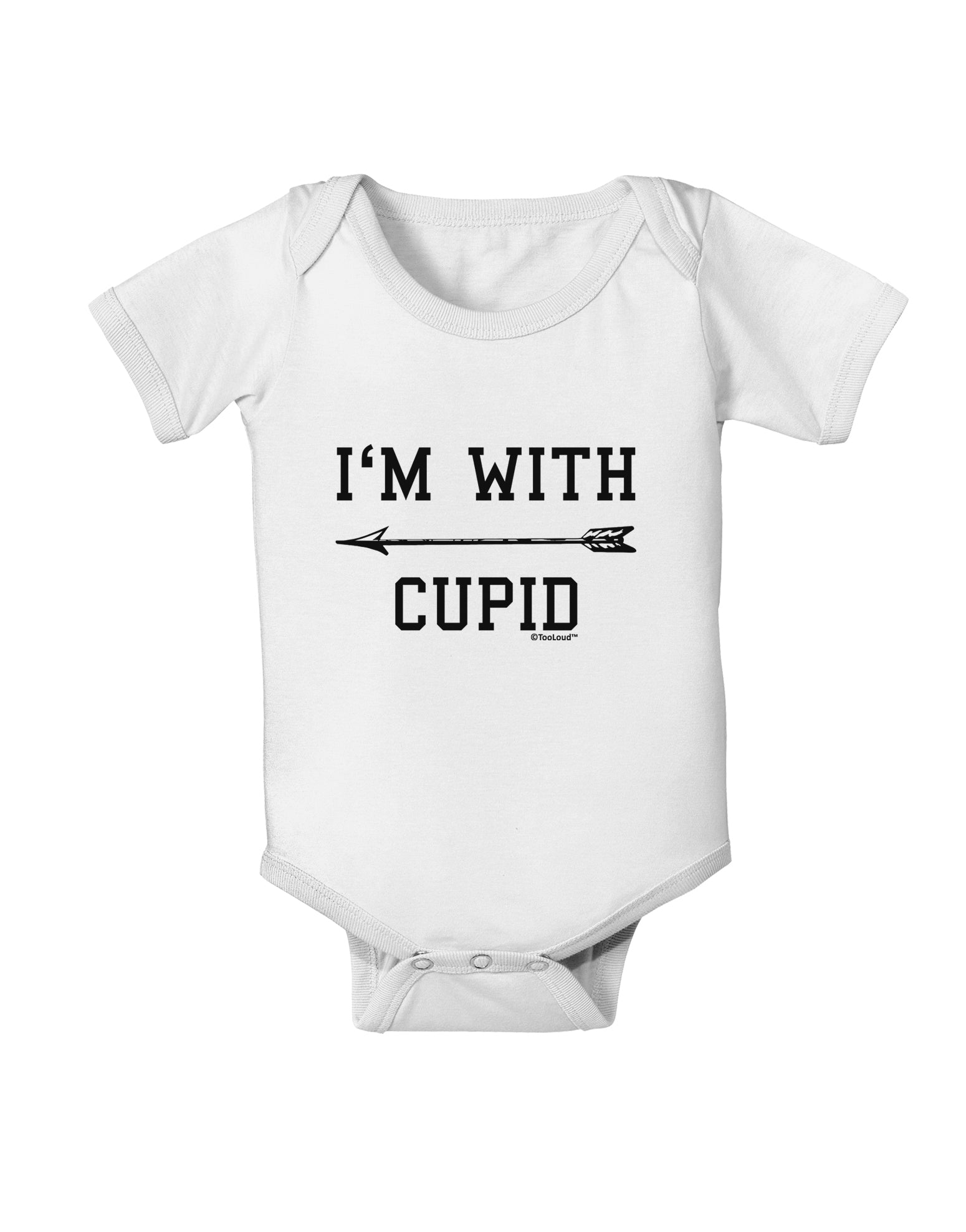 I'm With Cupid - Left Arrow Baby Romper Bodysuit by TooLoud-Baby Romper-TooLoud-White-06-Months-Davson Sales