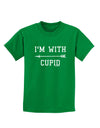 I'm With Cupid - Left Arrow Childrens Dark T-Shirt by TooLoud-Childrens T-Shirt-TooLoud-Kelly-Green-X-Small-Davson Sales