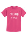 I'm With Cupid - Left Arrow Childrens Dark T-Shirt by TooLoud-Childrens T-Shirt-TooLoud-Sangria-X-Small-Davson Sales