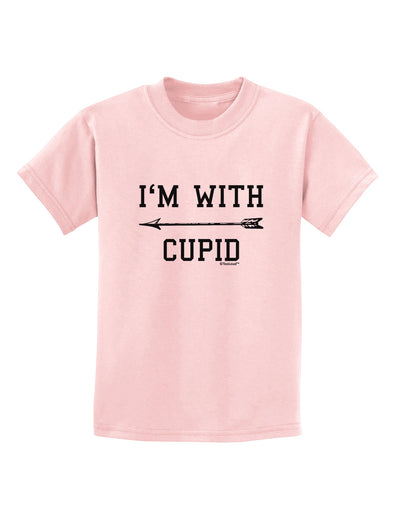 I'm With Cupid - Left Arrow Childrens T-Shirt by TooLoud-Childrens T-Shirt-TooLoud-PalePink-X-Small-Davson Sales