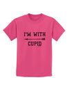 I'm With Cupid - Left Arrow Childrens T-Shirt by TooLoud-Childrens T-Shirt-TooLoud-Sangria-X-Small-Davson Sales