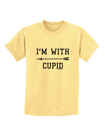 I'm With Cupid - Left Arrow Childrens T-Shirt by TooLoud-Childrens T-Shirt-TooLoud-Daffodil-Yellow-X-Small-Davson Sales