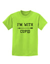 I'm With Cupid - Left Arrow Childrens T-Shirt by TooLoud-Childrens T-Shirt-TooLoud-Lime-Green-X-Small-Davson Sales