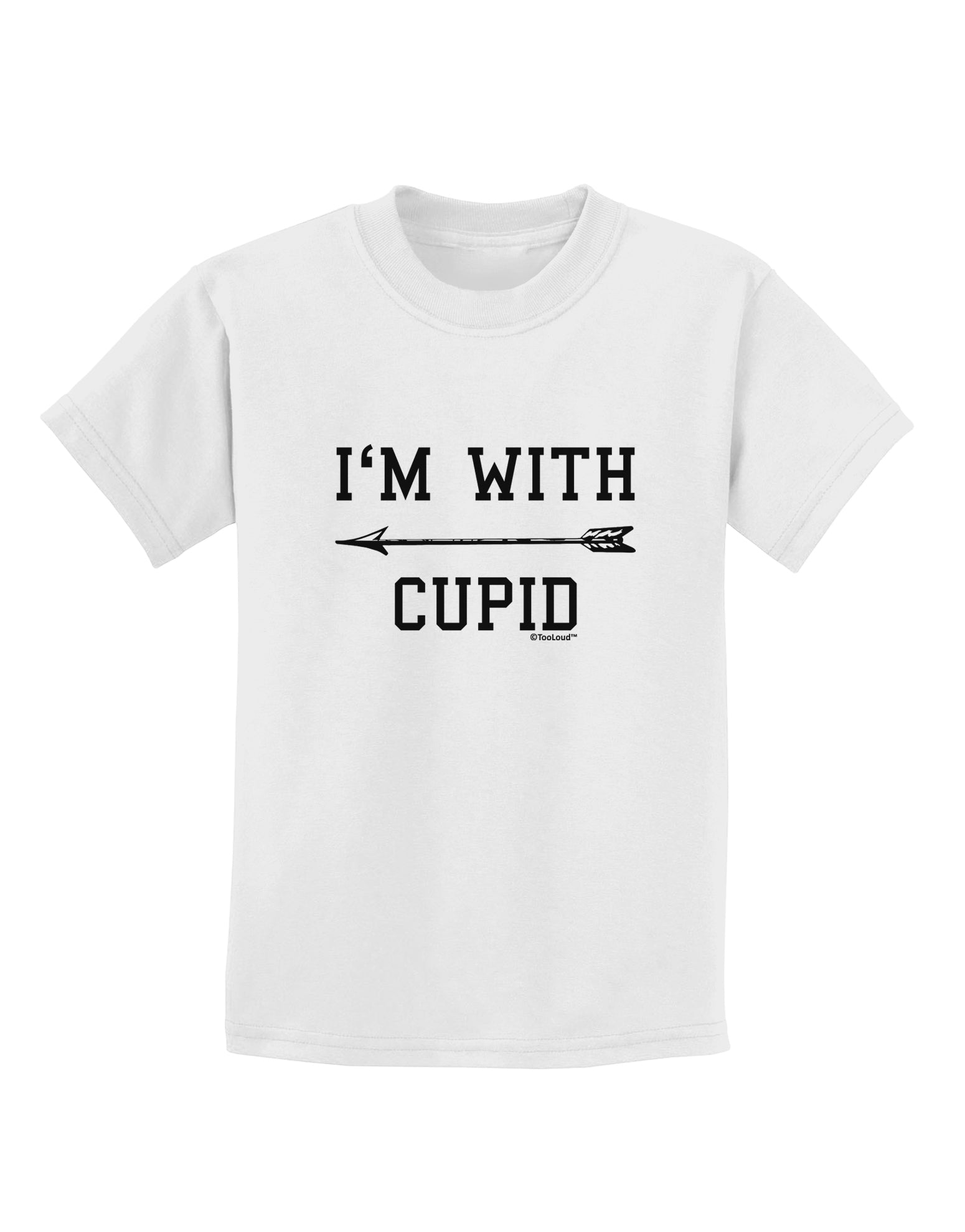 I'm With Cupid - Left Arrow Childrens T-Shirt by TooLoud-Childrens T-Shirt-TooLoud-White-X-Small-Davson Sales