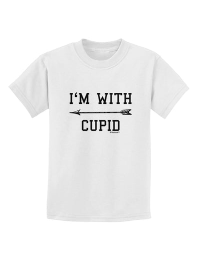 I'm With Cupid - Left Arrow Childrens T-Shirt by TooLoud-Childrens T-Shirt-TooLoud-White-X-Small-Davson Sales