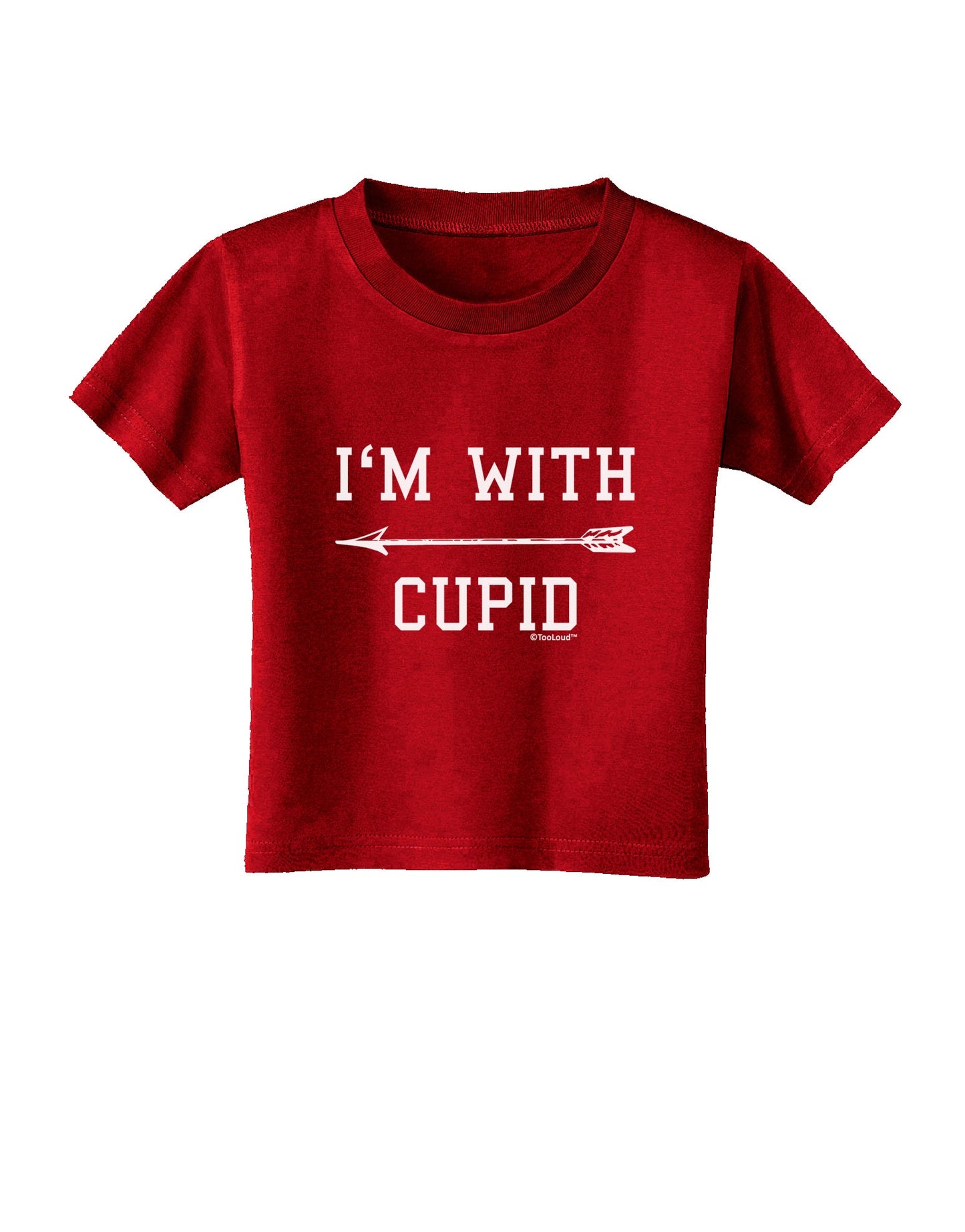 I'm With Cupid - Left Arrow Toddler T-Shirt Dark by TooLoud-Toddler T-Shirt-TooLoud-Clover-Green-2T-Davson Sales