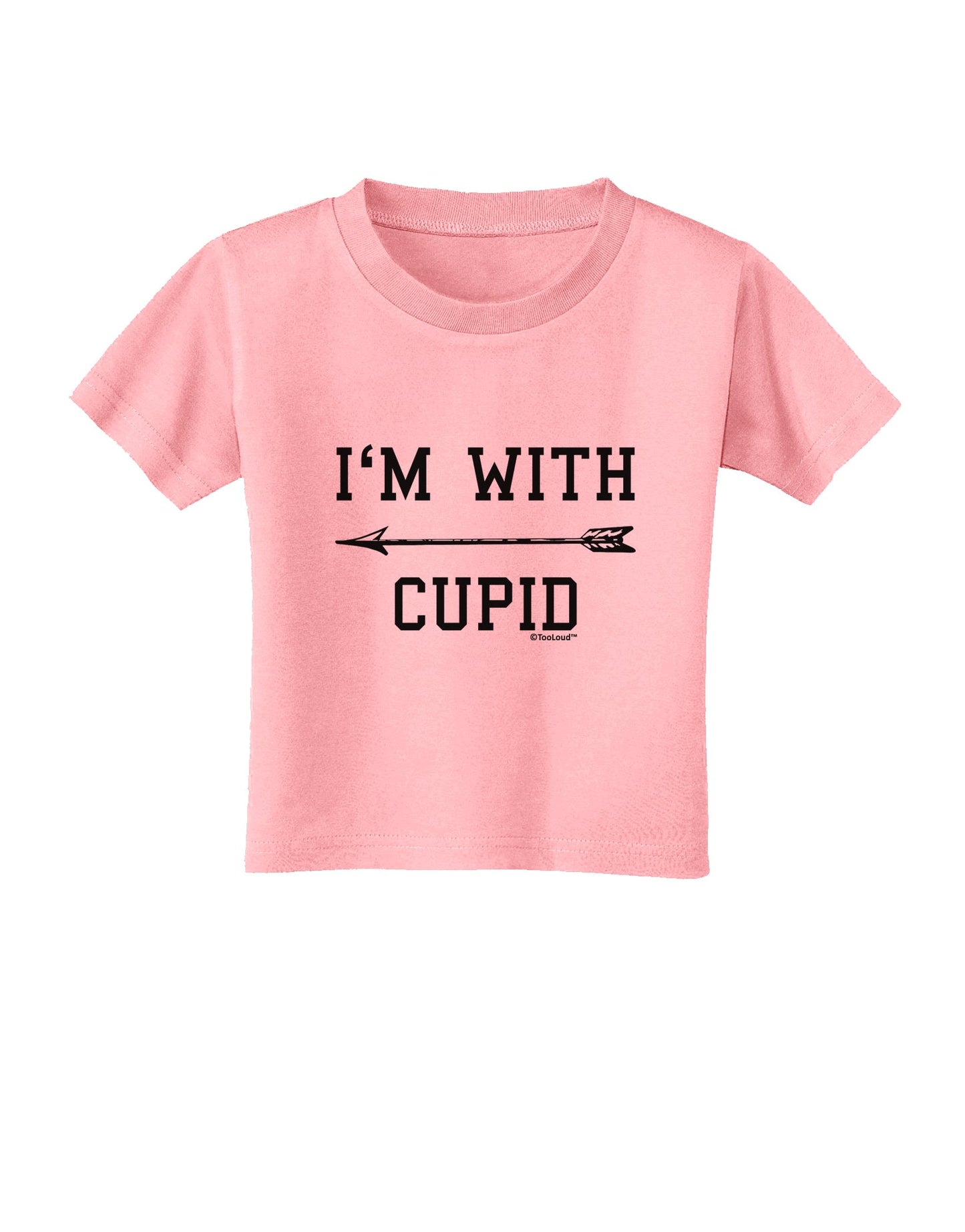I'm With Cupid - Left Arrow Toddler T-Shirt by TooLoud-Toddler T-Shirt-TooLoud-Candy-Pink-2T-Davson Sales