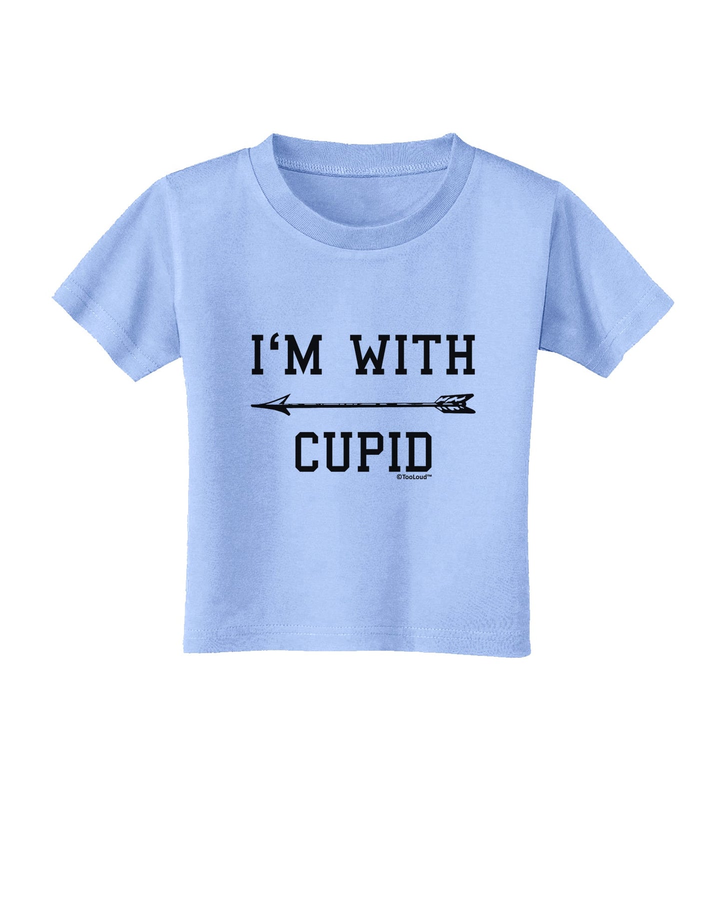 I'm With Cupid - Left Arrow Toddler T-Shirt by TooLoud-Toddler T-Shirt-TooLoud-Aquatic-Blue-2T-Davson Sales