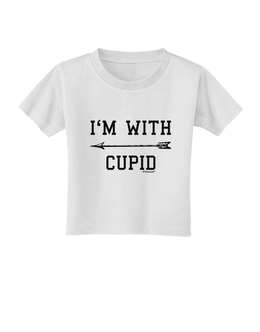 I'm With Cupid - Left Arrow Toddler T-Shirt by TooLoud-Toddler T-Shirt-TooLoud-White-2T-Davson Sales