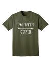 I'm With Cupid - Right Arrow Adult Dark T-Shirt by TooLoud-Mens T-Shirt-TooLoud-Military-Green-Small-Davson Sales