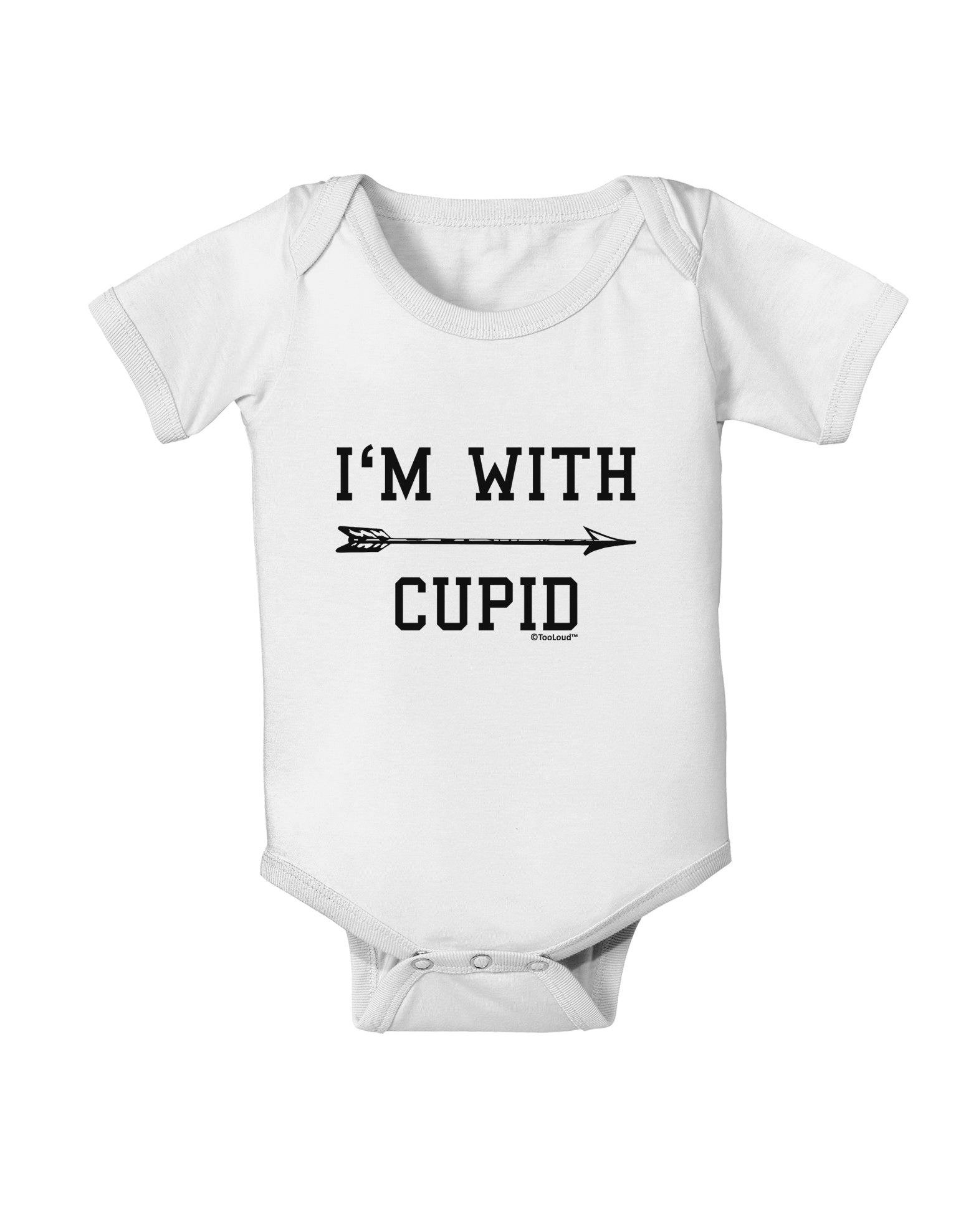 I'm With Cupid - Right Arrow Baby Romper Bodysuit by TooLoud-Baby Romper-TooLoud-White-06-Months-Davson Sales