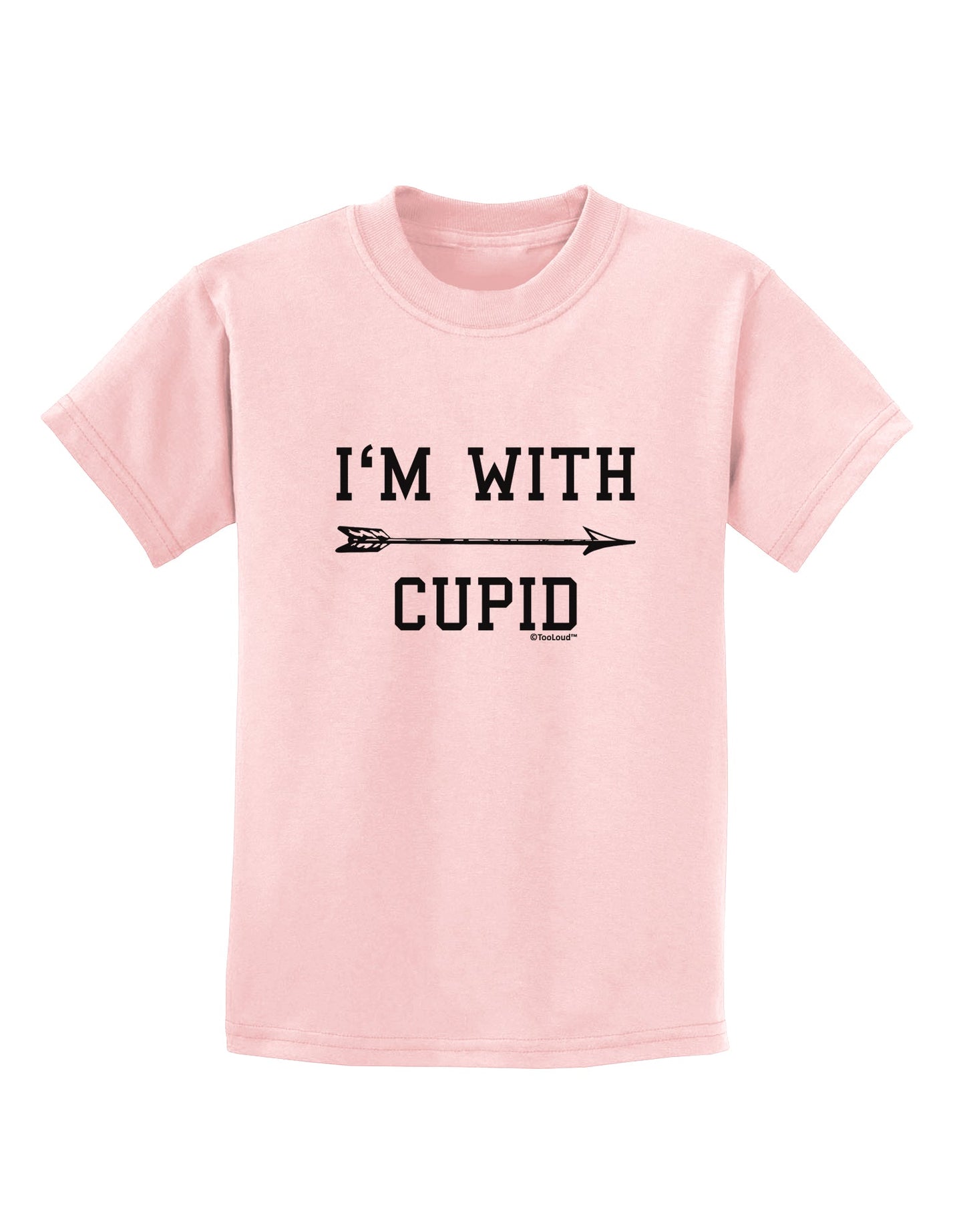 I'm With Cupid - Right Arrow Childrens T-Shirt by TooLoud-Childrens T-Shirt-TooLoud-PalePink-X-Small-Davson Sales