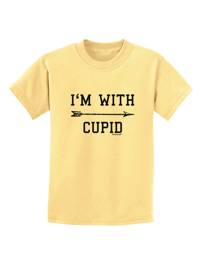 I'm With Cupid - Right Arrow Childrens T-Shirt by TooLoud-Childrens T-Shirt-TooLoud-Daffodil-Yellow-X-Small-Davson Sales