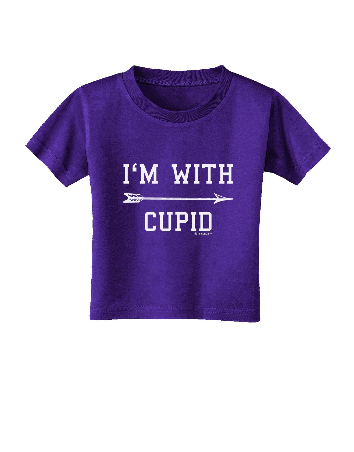 I'm With Cupid - Right Arrow Toddler T-Shirt Dark by TooLoud-Toddler T-Shirt-TooLoud-Purple-2T-Davson Sales