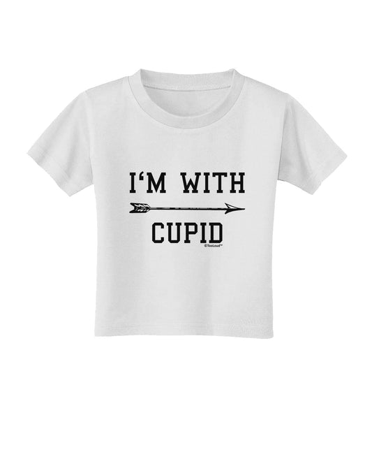 I'm With Cupid - Right Arrow Toddler T-Shirt by TooLoud-Toddler T-Shirt-TooLoud-White-2T-Davson Sales