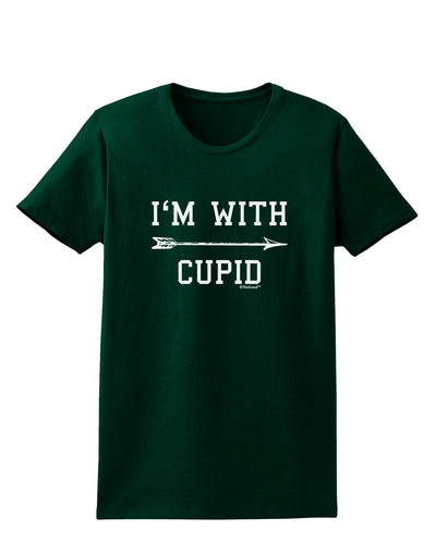 I'm With Cupid - Right Arrow Womens Dark T-Shirt by TooLoud-Womens T-Shirt-TooLoud-Forest-Green-Small-Davson Sales