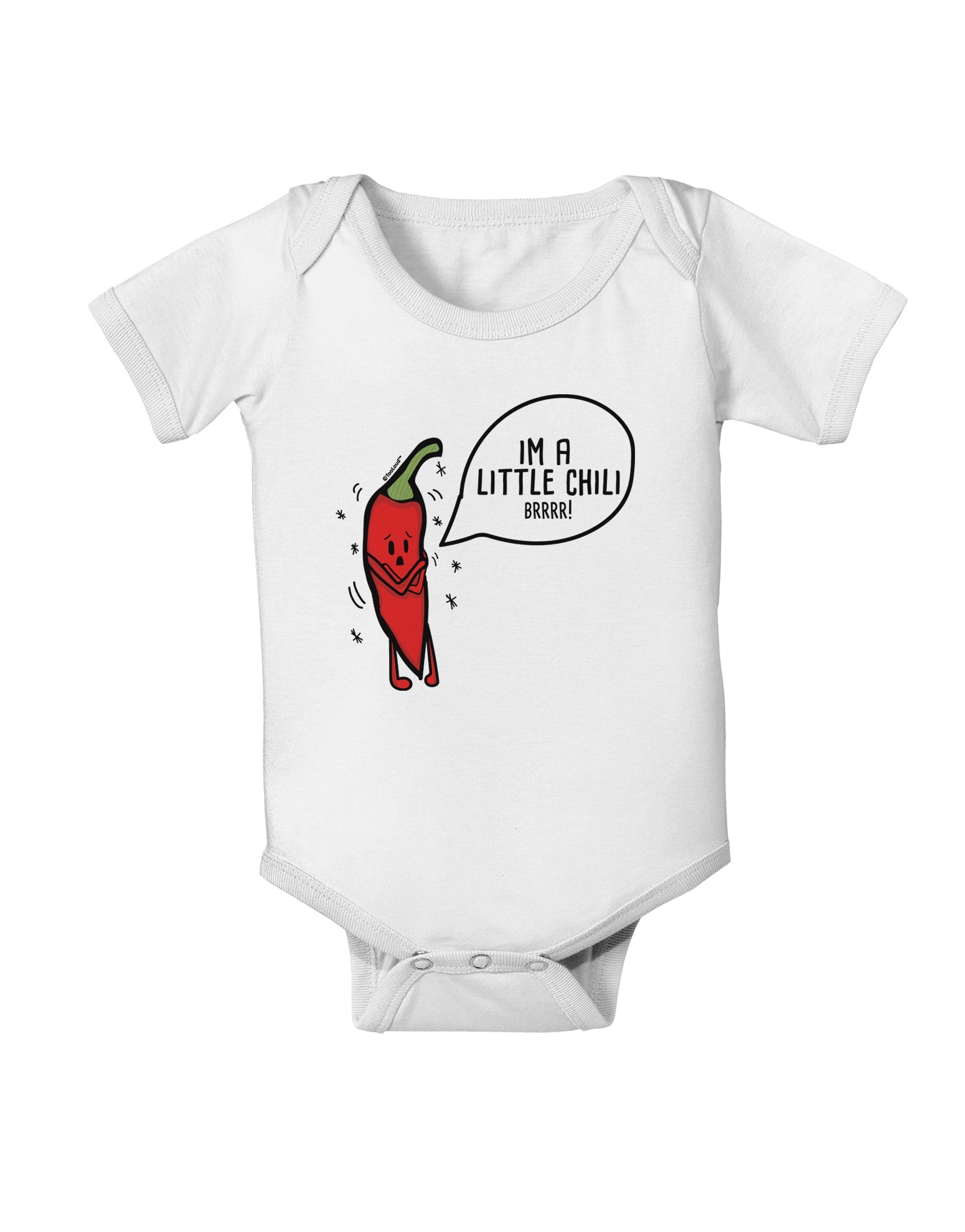 I'm a Little Chilli Baby Romper Bodysuit-Baby Romper-TooLoud-White-06-Months-Davson Sales