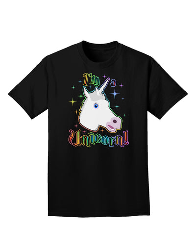 I'm a Unicorn Adult Dark T-Shirt-Mens T-Shirt-TooLoud-Black-Small-Davson Sales
