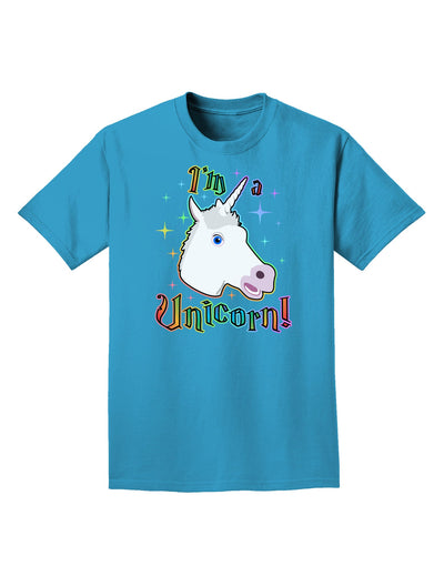 I'm a Unicorn Adult Dark T-Shirt-Mens T-Shirt-TooLoud-Turquoise-Small-Davson Sales