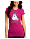 I'm a Unicorn Juniors Crew Dark T-Shirt-T-Shirts Juniors Tops-TooLoud-Hot-Pink-Juniors Fitted Small-Davson Sales