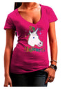 I'm a Unicorn Juniors V-Neck Dark T-Shirt-Womens V-Neck T-Shirts-TooLoud-Hot-Pink-Juniors Fitted Small-Davson Sales