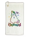 I'm a Unicorn Micro Terry Gromet Golf Towel 11&#x22;x19-Golf Towel-TooLoud-White-Davson Sales