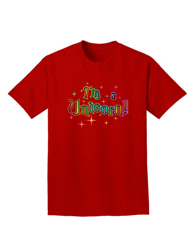 I'm a Unicorn Text Adult Dark T-Shirt-Mens T-Shirt-TooLoud-Red-Small-Davson Sales