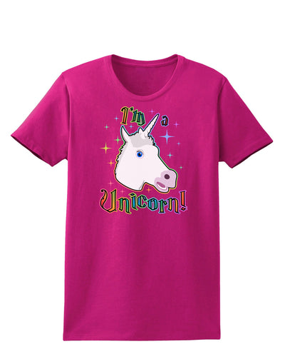 I'm a Unicorn Womens Dark T-Shirt-TooLoud-Hot-Pink-Small-Davson Sales